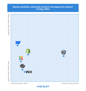 This image displays the market positions of selected CMS in 2024.