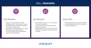 This screenshot showcases the Dell Rewards program’s points. 