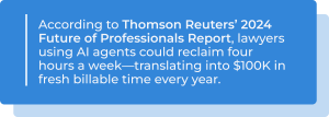 This data shows how the right custom AI agents are delivering tangible wins for the legal world.