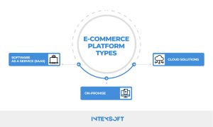 This image shows ecommerce platform types. 